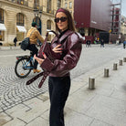 Valentina Corvi | Luxury Women's PU Leather Jacket with Slim Fit 4