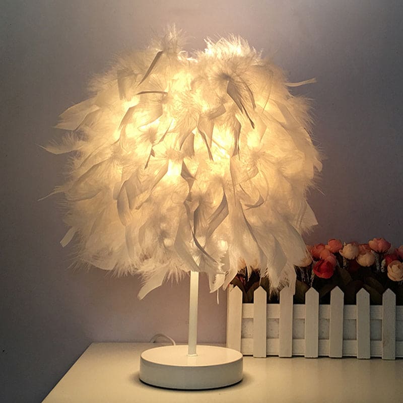 VelvetGlow - Feather Globe Accent Lamp 10