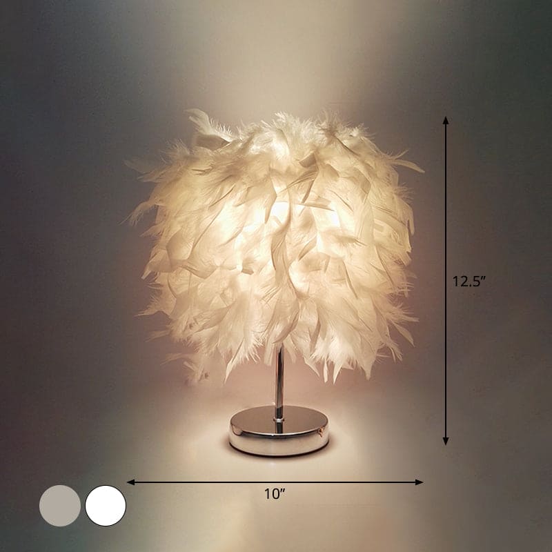 VelvetGlow - Feather Globe Accent Lamp 3