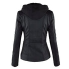 Women's Leather Hooded Jacket | Lightweight Moto Style 6