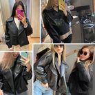 Women's Leather Jacket - Stylish Fit for Casual and Formal Wear 8