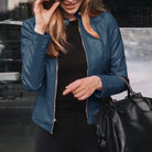 Women's Leather Jacket with Slim Fit 2