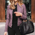 Women's Leather Jacket with Slim Fit 4
