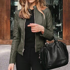 Women's Leather Jacket with Slim Fit 7
