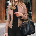 Women's Leather Jacket with Slim Fit 8