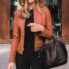 Women's Leather Jacket with Slim Fit 9