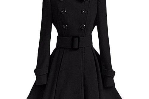 Women’s Lightweight Windbreaker Trench Coat – Slim Fit Medium Length Spring/Fall Outerwear 0