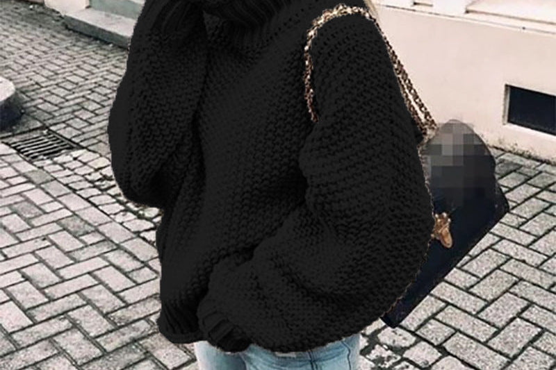 Women’s Oversized Chunky Knit Turtleneck Jumper 0