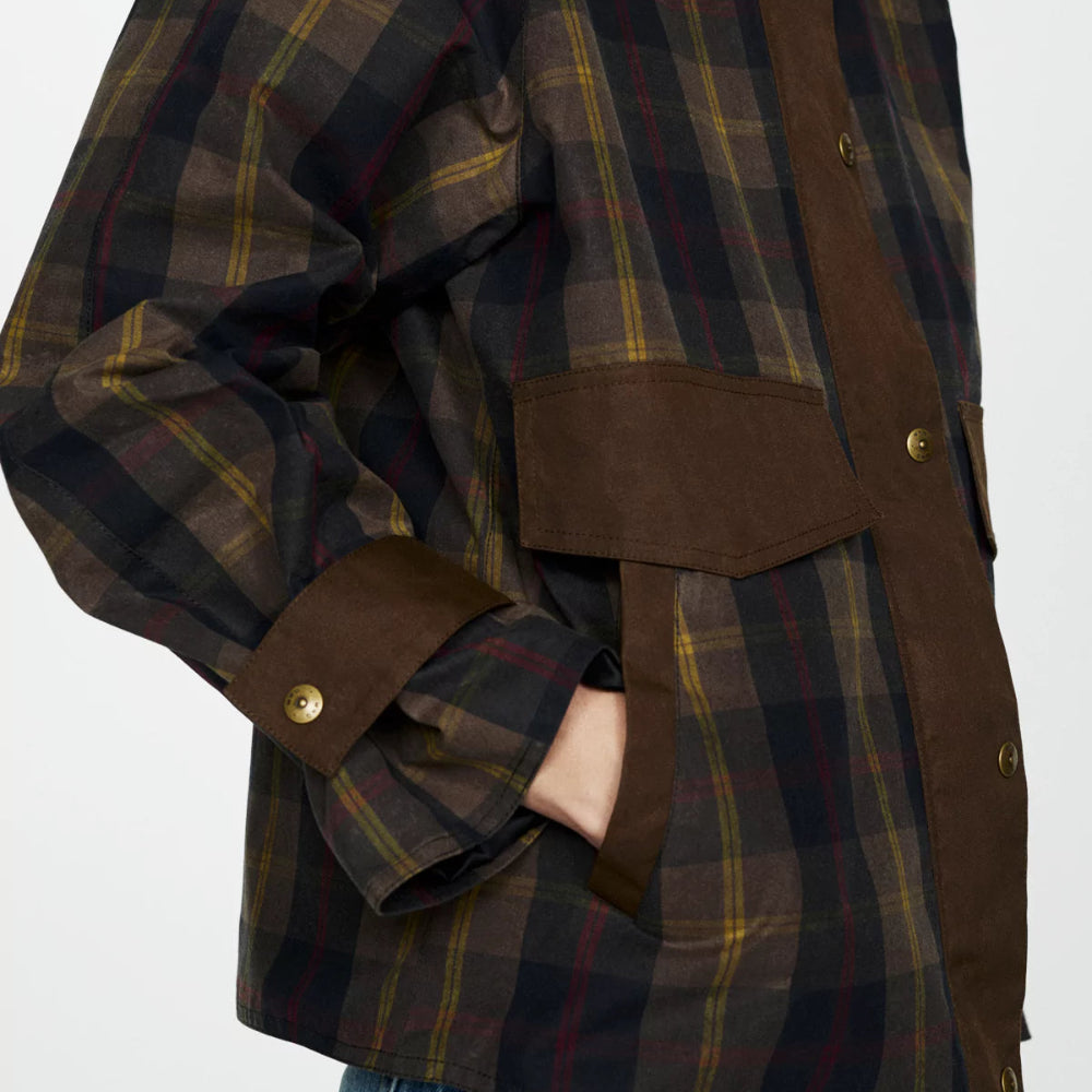 Women's Oversized Plaid Jacket - Long Casual Coat 3
