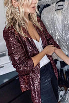 Women's Sequin Blazer with Lapel 4