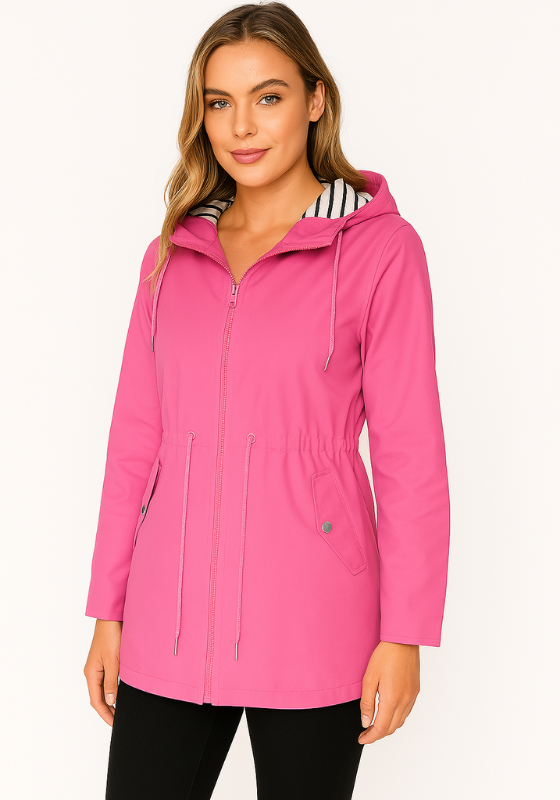 Women's Waterproof Rain Jacket - Adjustable Fit 1