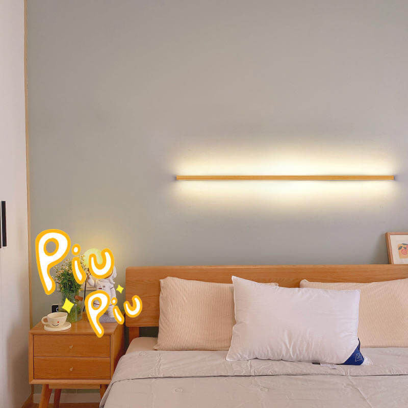 ZenBeam | Minimalist Solid Wood LED Wall Lamp for Warm Ambient Lighting 9