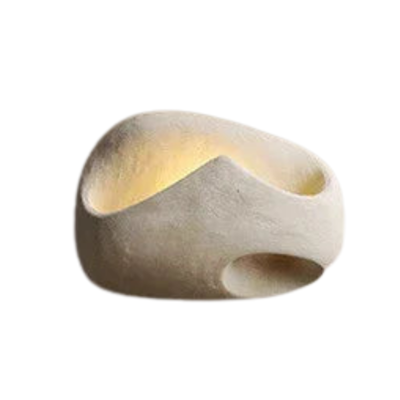 ZenGlow – Wabi-Sabi Cement Wall Sconce with Soft LED Light for Tranquil Interiors 9