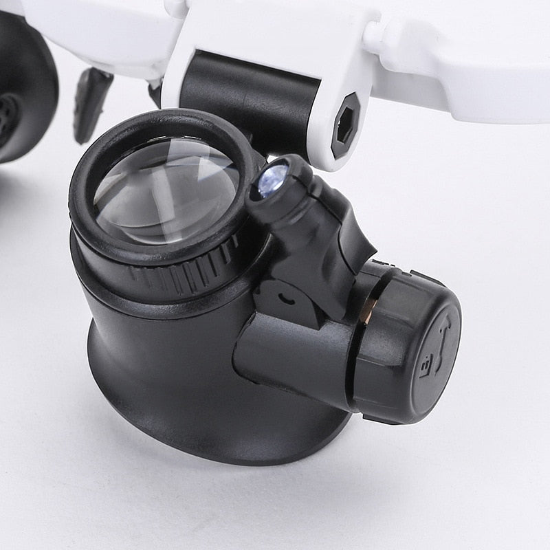 ZoomCraft – Adjustable LED Magnifier Glasses with 8x, 15x & 23x Lenses for Hobby & Detail Work 3