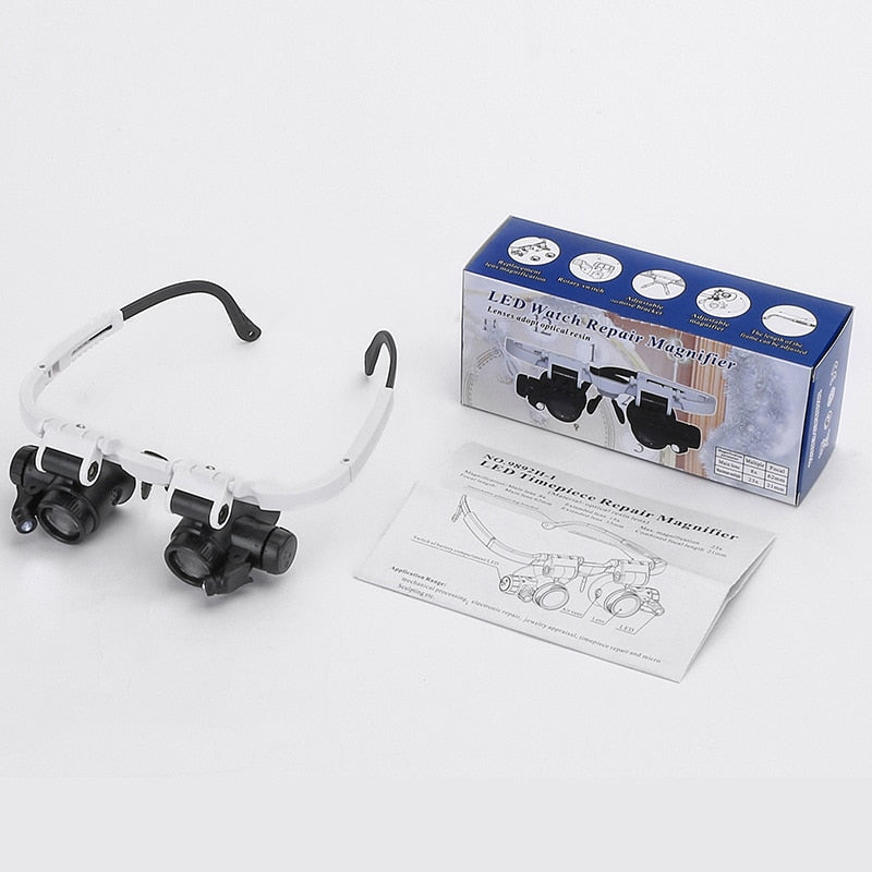 ZoomCraft – Adjustable LED Magnifier Glasses with 8x, 15x & 23x Lenses for Hobby & Detail Work 4
