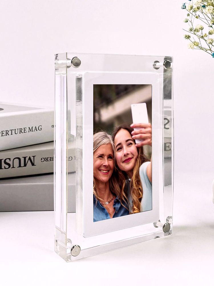 AcrylicGlow | Modern Digital Acrylic Photo Frame with HD Video Playback 0