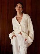 Aliyah | Elegant Oversized Cable Knit Outwear 0