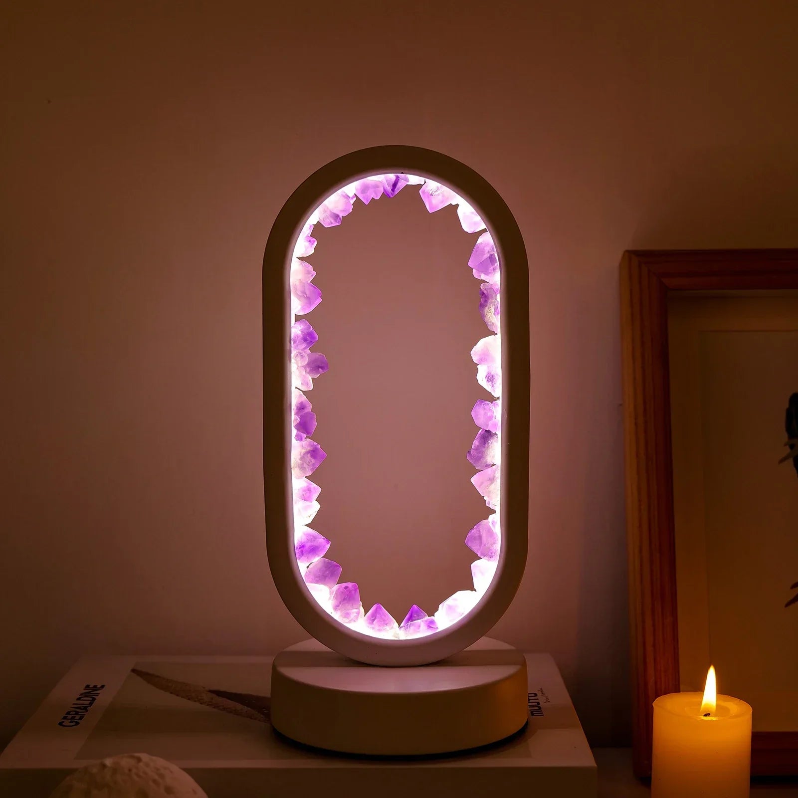 AmethystGlow | Crystal Serenity Lamp – Elegant Natural Glow for Relaxing Environments 3