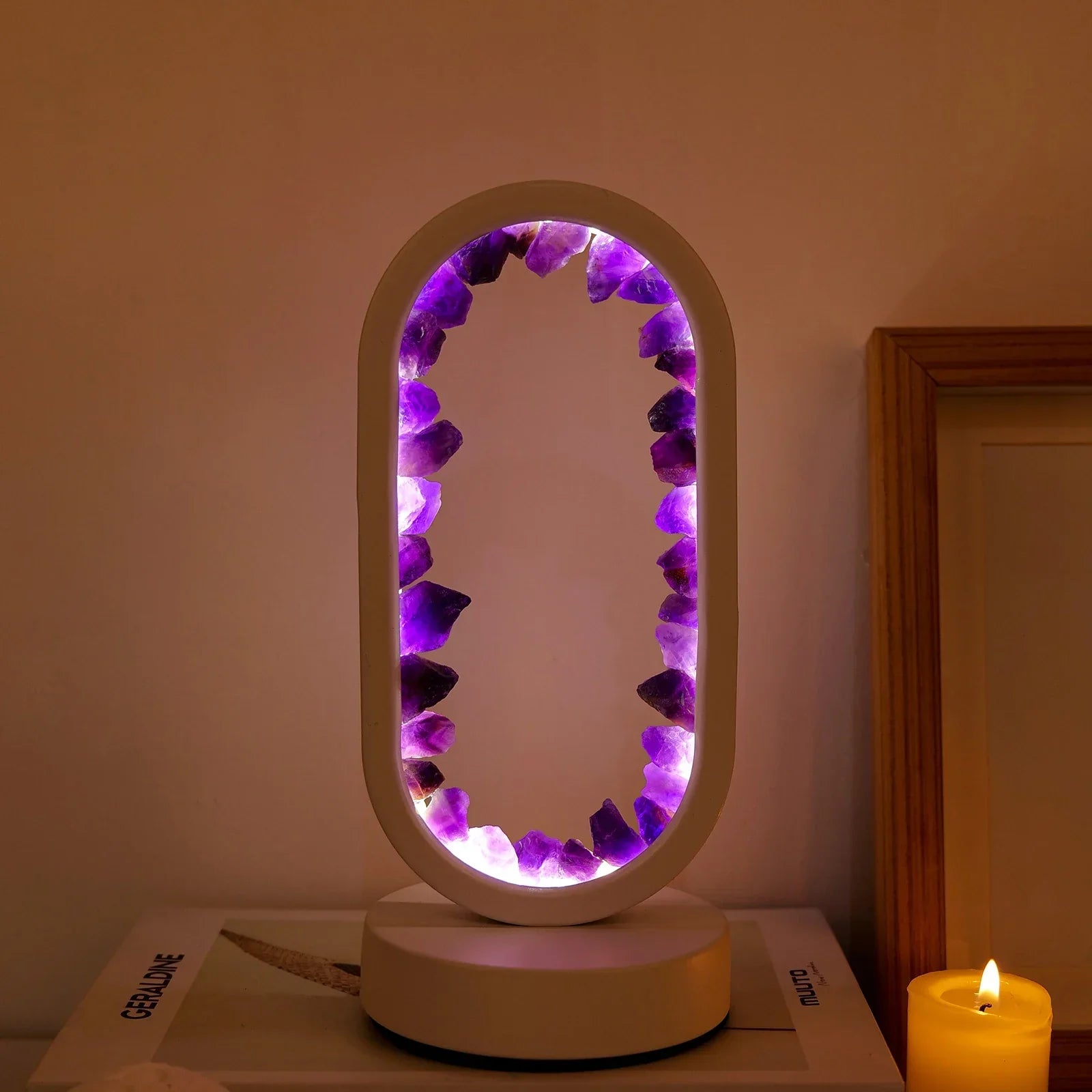 AmethystGlow | Crystal Serenity Lamp – Elegant Natural Glow for Relaxing Environments 4