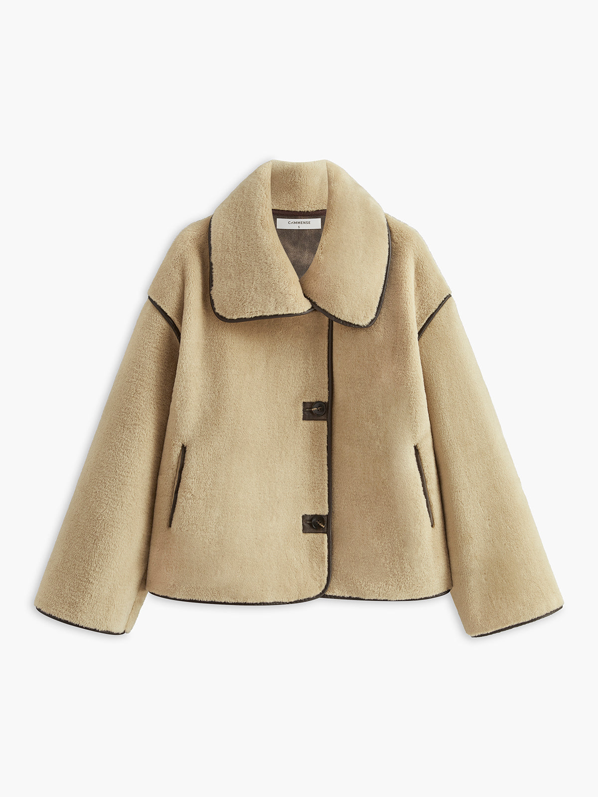 Angelica | Contrast Piping Shift Minky Coat 7