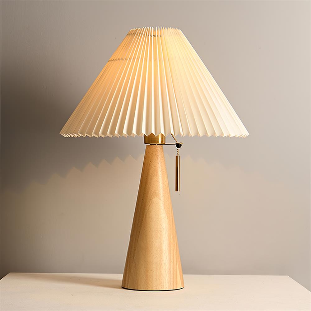 AntiqueRadiance – Elegant Wood and Metal Table Lamp 0
