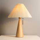 AntiqueRadiance – Elegant Wood and Metal Table Lamp 0
