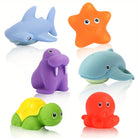 AquaPals | Soft Floating Animal Bath Toy Set for Babies & Toddlers 0
