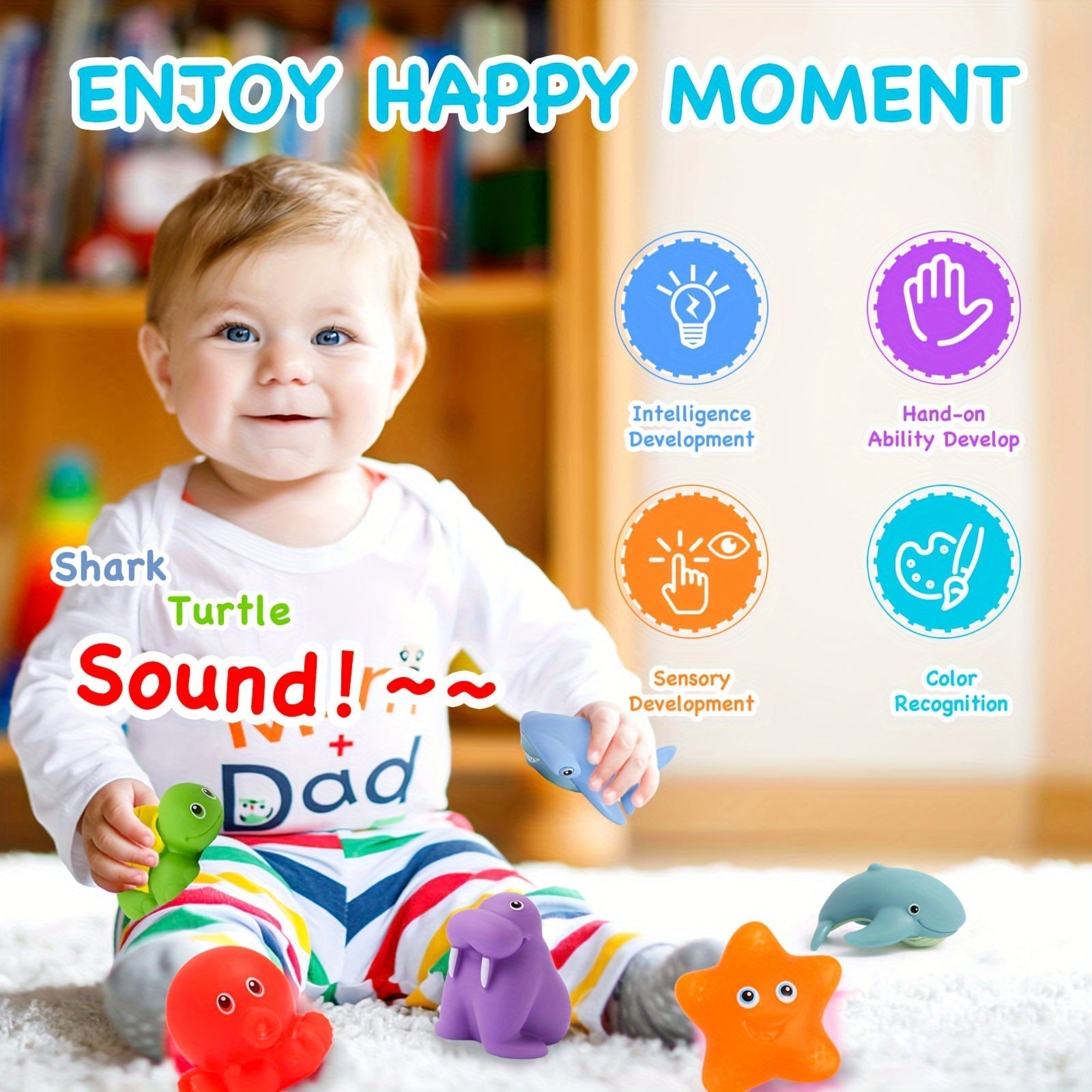 AquaPals | Soft Floating Animal Bath Toy Set for Babies & Toddlers 4