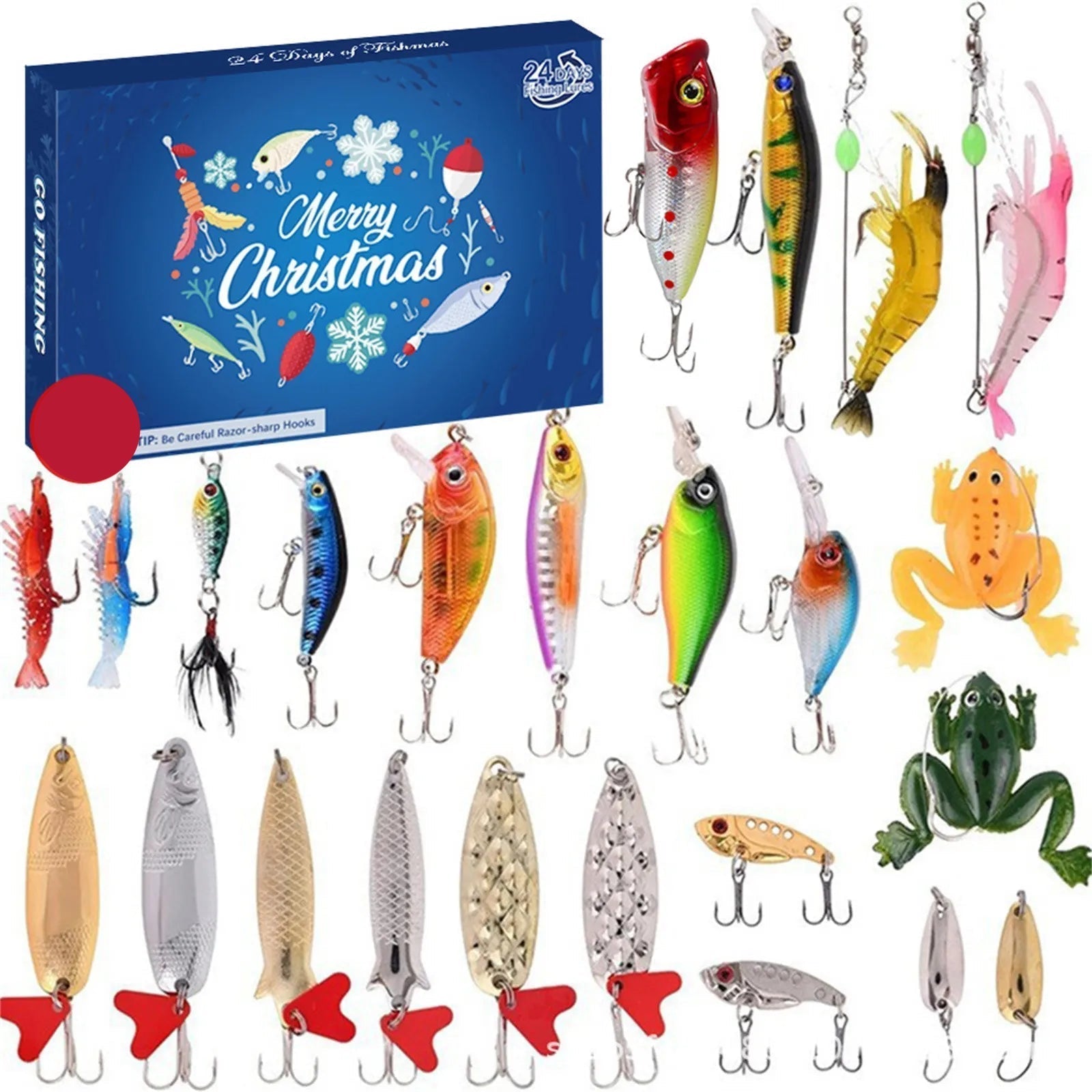 AquaQuest | Compact Waterproof Advent Calendar with 24 Festive Accessories 0