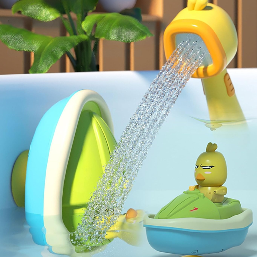 AquaTots | Bath Toy Set with Floating Ducks and Gentle Water Sprayer 3