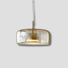 AuraGlass Pendant Light – Retro Gold LED Pendant Light in a Glass design, casting a warm and inviting glow. 1