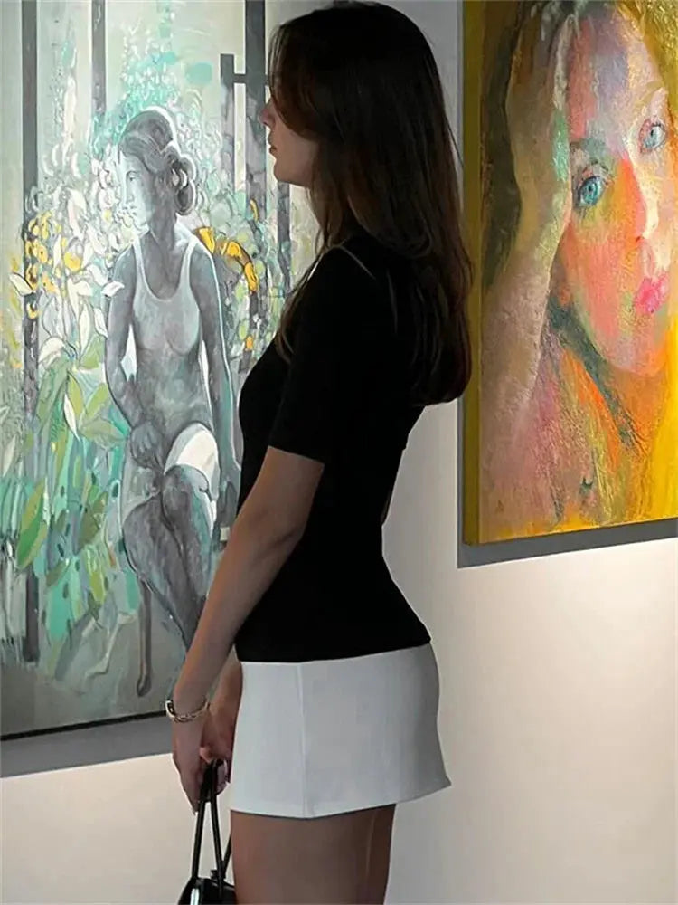 AutumnChic | Elegant Slim-Fit Black Dress for Modern Women 4