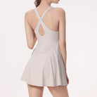 Ava | Stylish Sleek Bodysuit Gym Wear with Skirt 0