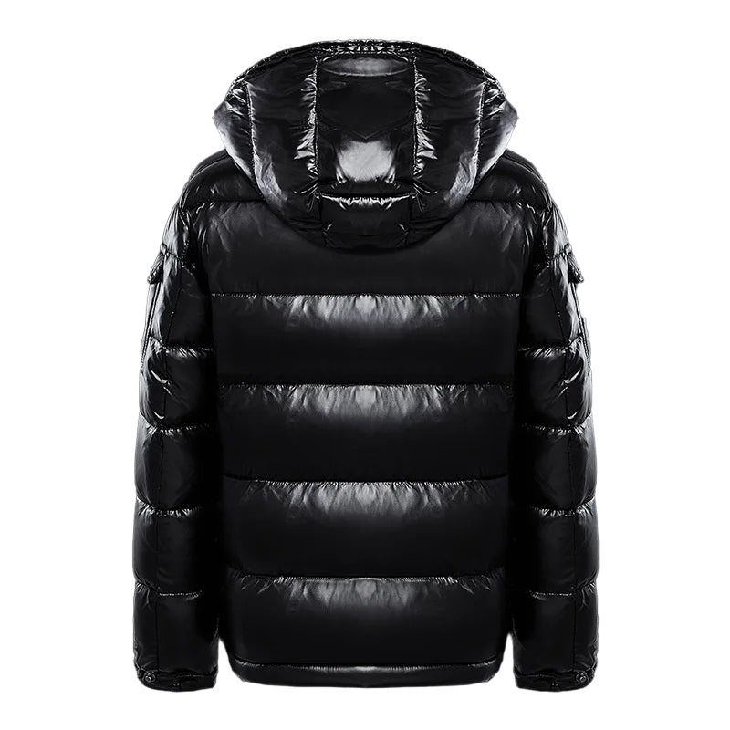 Black Shiny Down Jacket 0