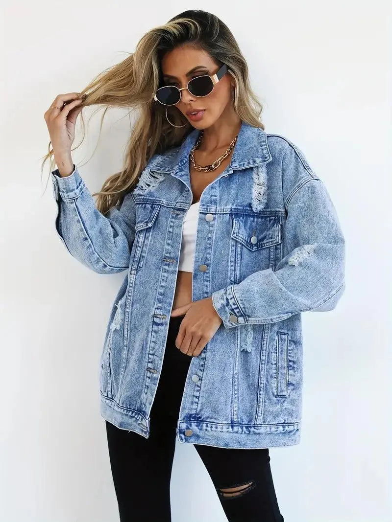 Camille Ardent | Oversized Denim Jacket with Warm Lining 0