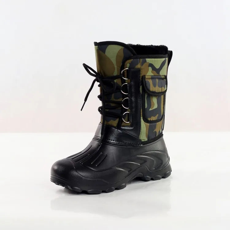 CamouflageGuard | Durable Waterproof Mid-Calf Work Boots for Men 0