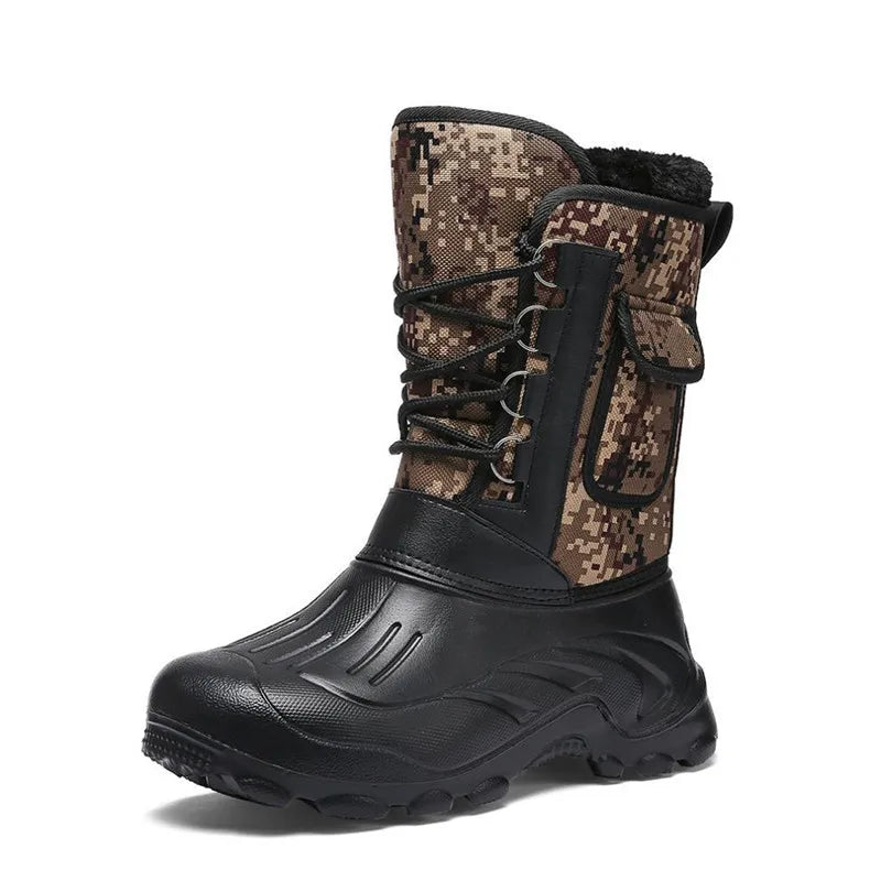 CamouflageGuard | Durable Waterproof Mid-Calf Work Boots for Men 8