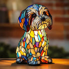 CanineGlow | Charming Colorful Tiffany Style Dog Lamp for Dog Lovers 1