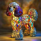 CanineGlow | Charming Colorful Tiffany Style Dog Lamp for Dog Lovers 8