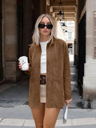 Casual Women’s Oversized Jacket with Button Closure – Mid-Length Relaxed Fit Coat for Everyday Wear 3