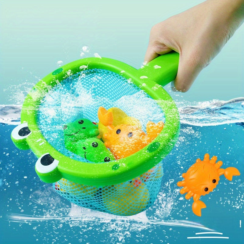 CatchiTots | Bathtub Fishing Toy Set with Net for Toddlers & Kids 3