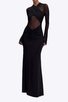 Celestia | Elegant Sheer Long Sleeve Maxi Dress for Women 0