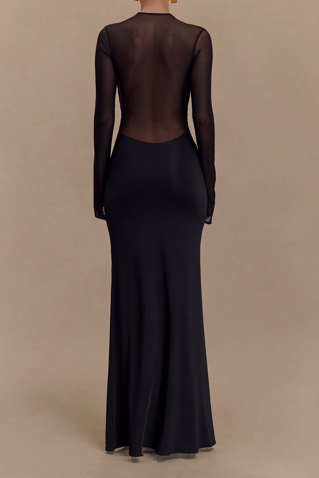 Celestia | Elegant Sheer Long Sleeve Maxi Dress for Women 2