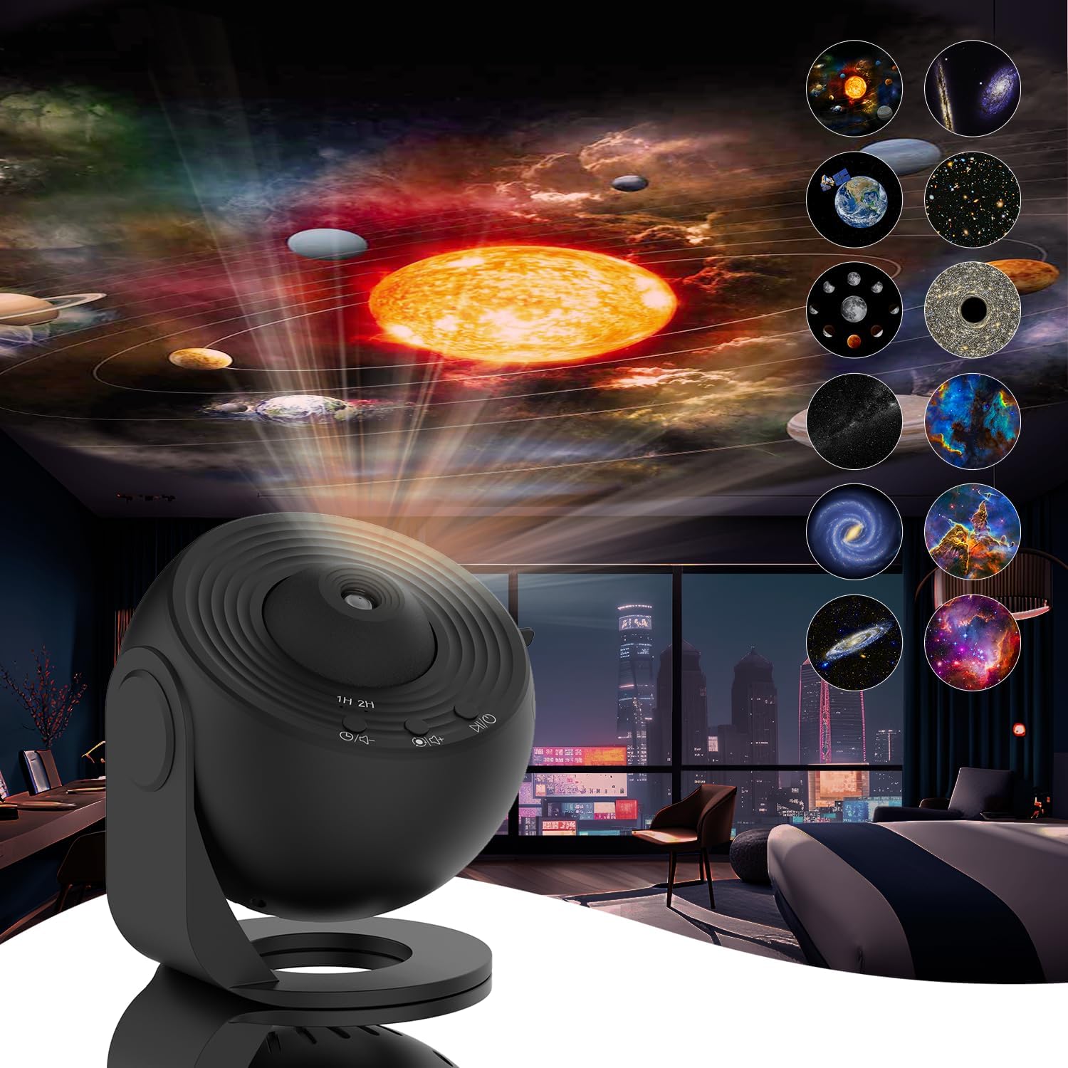 CelestialDream | Elegant HD 360° Galaxy Projector Lamp with 12 Dynamic Effects 1