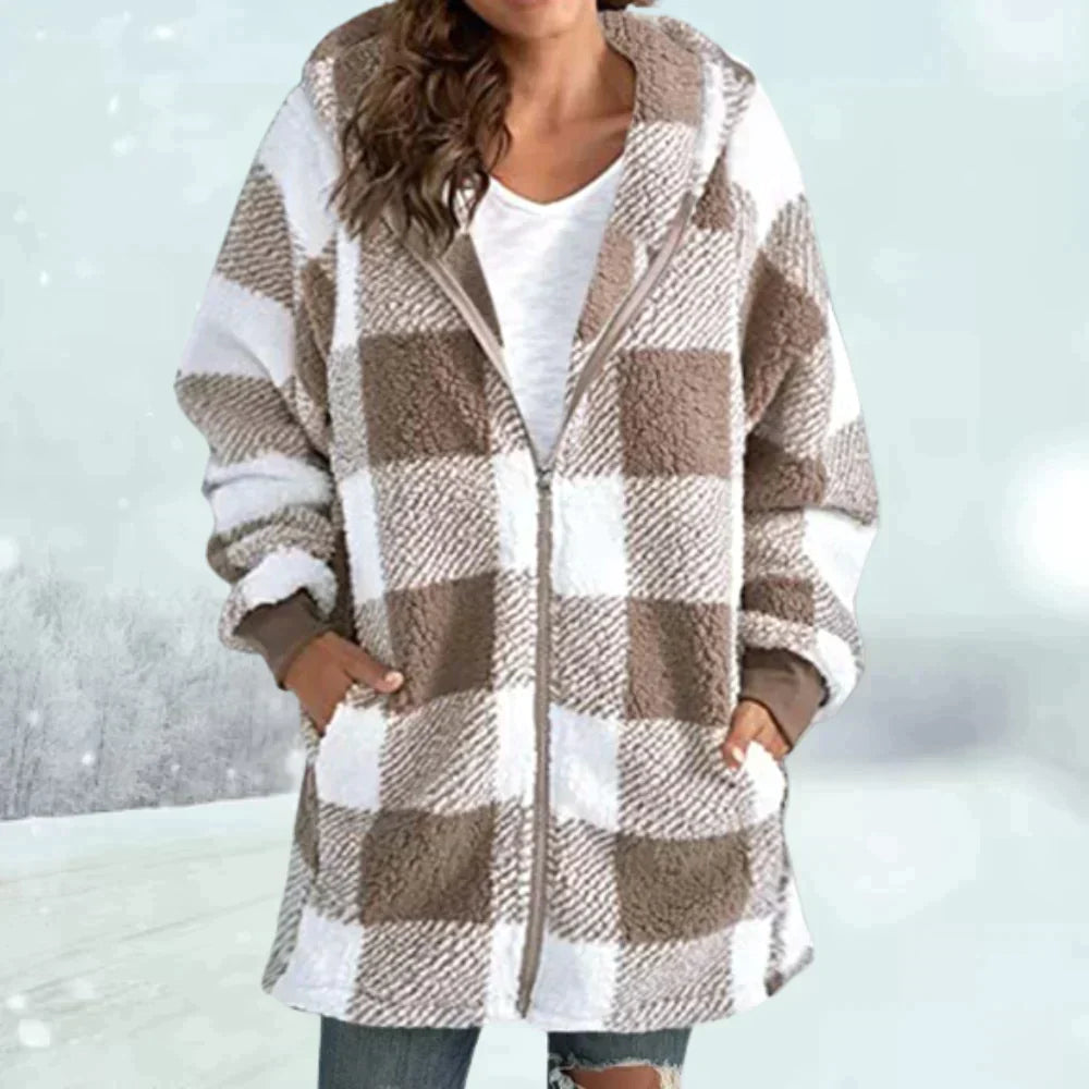 Checked winter jacket 1