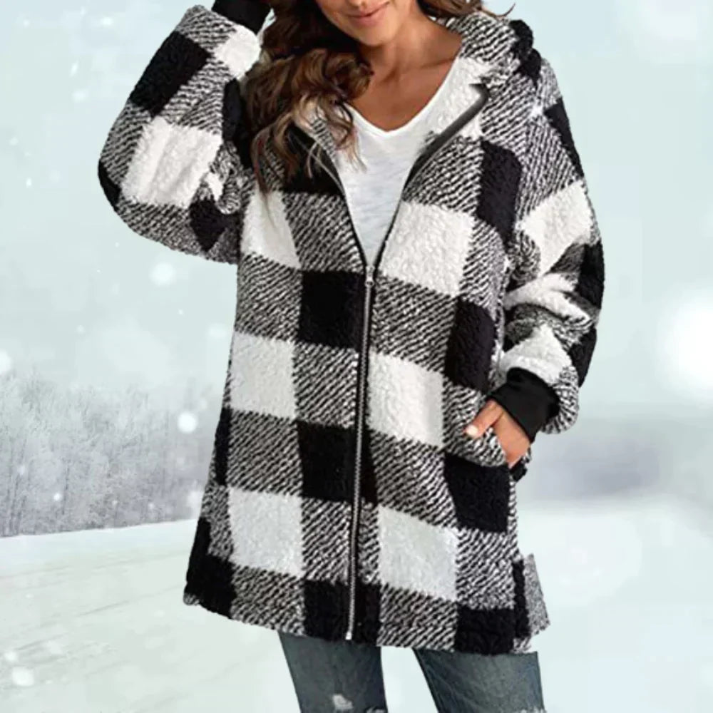 Checked winter jacket 2