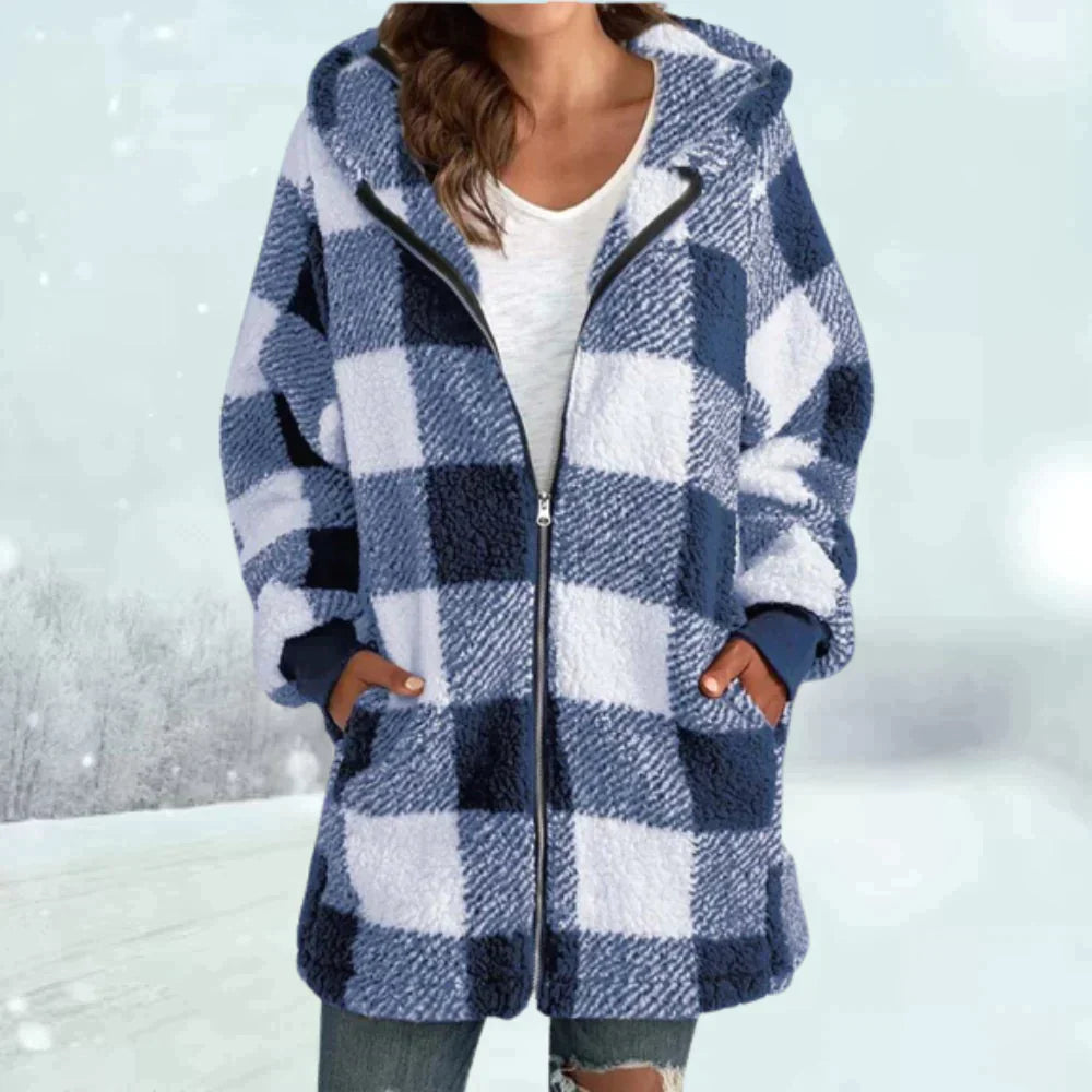 Checked winter jacket 3