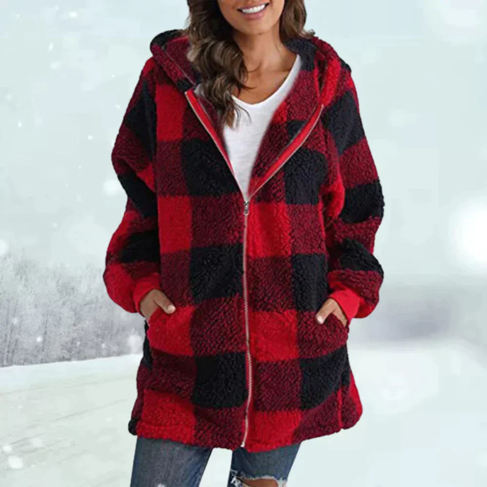 Checked winter jacket 4