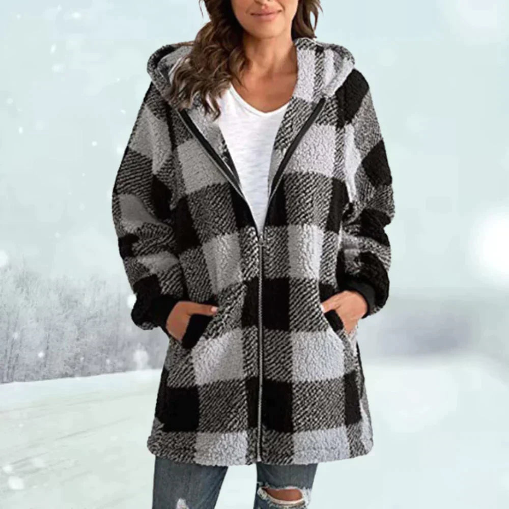 Checked winter jacket 5