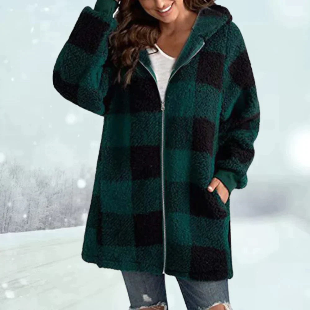 Checked winter jacket 6